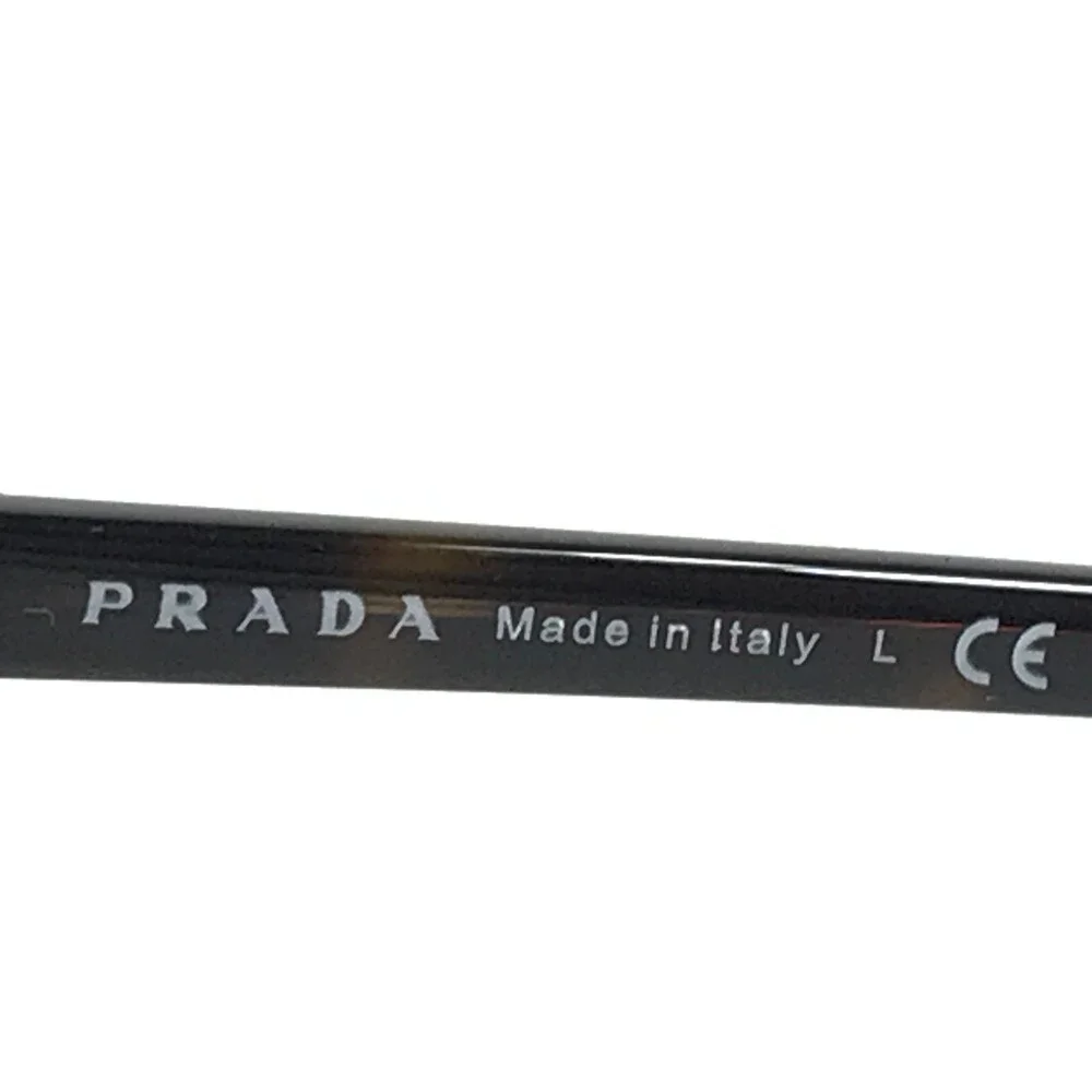 Prada Eyeglasses Frames VPR 14R TKT-1O1 Brown Gray Round Cat Eye 52-16-140